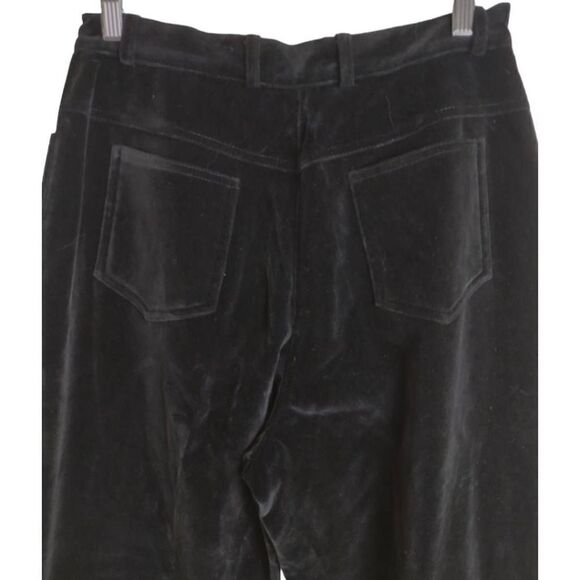 St John Sport Womens Pants Sz 12 Black Velvet Straight Legs Holiday Winter Vtg - Picture 4 of 12